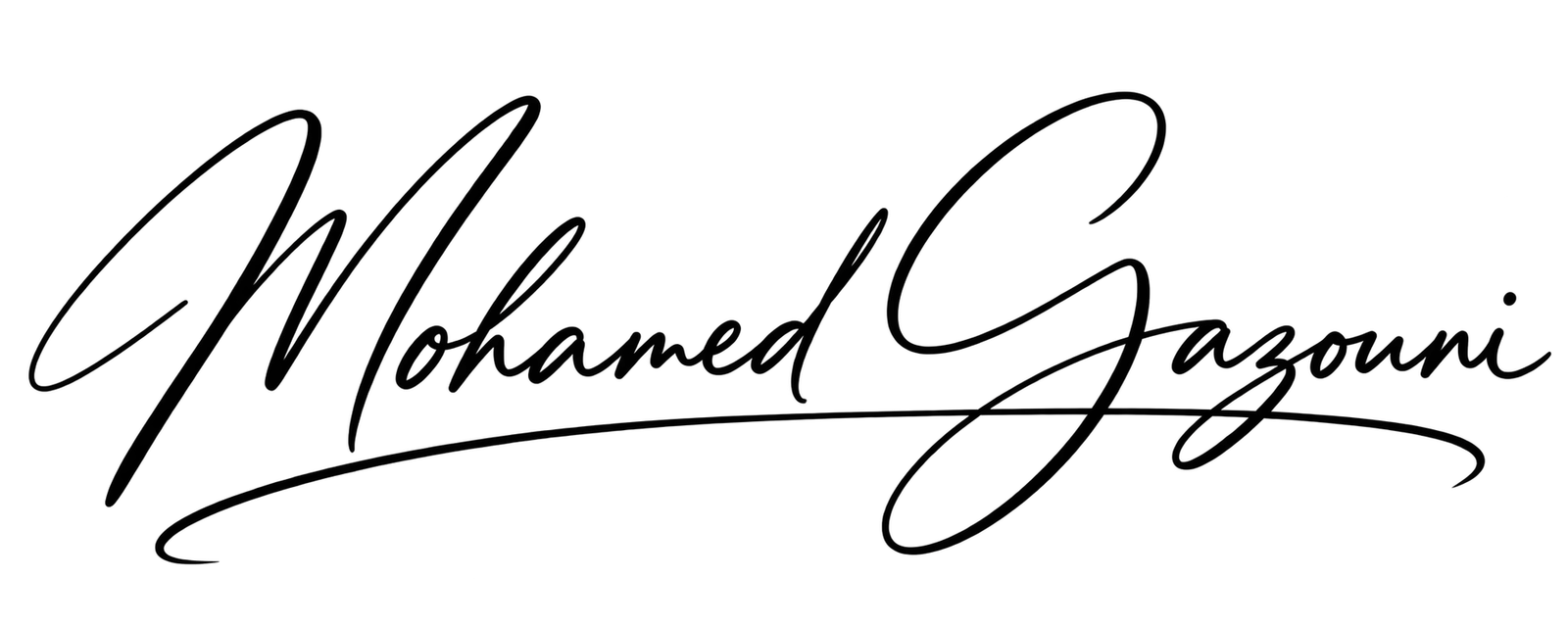 signature manuscrite élégante de mohamed gazouni